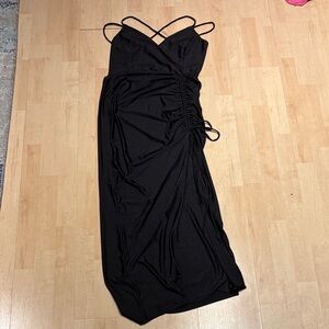 Chic Black Strapless Dress